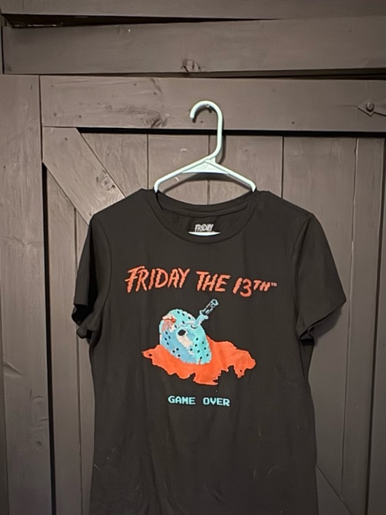 Friday The 13Th Tops - Friday the 13th Black Graphic Tee - "Game Over"